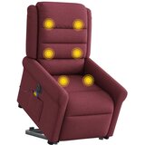  Električni masažni naslonjač na podizanje od tkanine boja vina | shoptok.hr