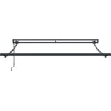 vidaXL Retraktilna tenda Rdeča in bela črta 300x250 cm Metal | Shoptok.si