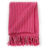 vidaXL Pamučni pokrivač na kvadratiće 125 x 150 cm ružičasti | shoptok.hr