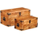 vidaXL Set Škrinja za Pohranu 2 kom Mango Drvo | shoptok.hr