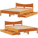 vidaXL Okvir kreveta s ladicama voštano smeđi 150x200 cm od borovine | shoptok.hr