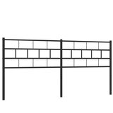  Metalno zamjensko uzglavlje crno 200 cm | shoptok.hr