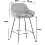 XXXL Barski Stol Rom, Siva | Shoptok.si