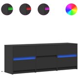 Maison Chic TV omarica - TV stojalo - Televizijska omarica z LED črna 140x34x50 cm inženirski les, (21699556) Cene