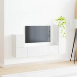  Set TV komoda Zidne 3 pcs Visoki sjaj bijela Konstruirano drvo | Eponuda.com