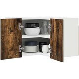 vidaXL Viseča omarica Riga Dimljen hrast in bela 57 x 57 x 40 cm | Shoptok.si