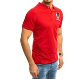 DStreet Koszulka polo z haftem czerwona | Shoptok.si