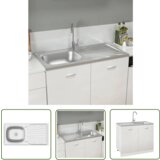 The Living Store Kuhinjsko pomivalno korito z odcejalnikom 1000x500x155 mm - Kuhinjsko Pomivalno Korito, (21744848) | Shoptok.si