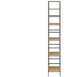 Police za knjige s 5 razina boja hrasta 60x27,6x158,5 cm drvene | Shoptok.si