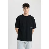 Defacto Boxy Fit Crew Neck Printed T-Shirt