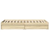  Okvir za krevet s uzglavljem boja hrasta 100x200 cm drveni | shoptok.hr