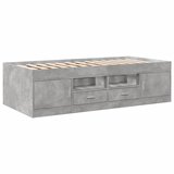  Dnevni krevet s ladicama bez madraca siva boja betona 90x200 cm | Eponuda.com