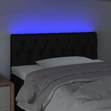 vidaXL LED posteljno vzglavje črno 90x7x78/88 cm blago | Shoptok.si