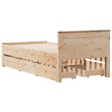  Okvir kreveta bez madraca s uzglavljem 90 x 190 cm od borovine | shoptok.hr