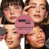Nudestix Stax All Over Color Blush Balm večnamensko ličilo za oči, ustnice in obraz odtenek Love & Roses 2,5 g | Shoptok.si
