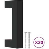  Ručke za ormarić 20 kom crne 64 mm od nehrđajućeg čelika | shoptok.hr