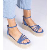Gemre Blue platform espadrille sandals Panola | Shoptok.si