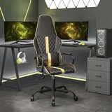  Gaming stol črno in zlato umetno usnje Cene