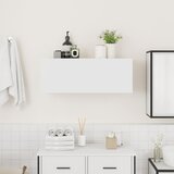  Kupaonski zidni ormarić bijeli 80x25x30 cm izrađeno drvo | shoptok.hr