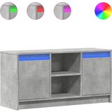 Maison Chic TV omarica - TV stojalo - Televizijska omarica z LED betonsko siva 100x34x50 cm inženirski les, (21700036) Cene