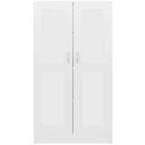vidaXL Knjižna omara visok sijaj bela 82,5x30,5x150 cm iverna plošča, (20706235) | Shoptok.si