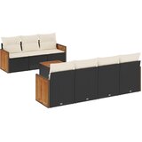  8-dijelni set vrtnih sofa od poliratana s jastucima crni | shoptok.hr