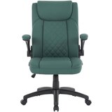 CARRYHOME pisarniški stol kovina, umetna masa, tekstil temno zelena | Shoptok.si