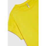 Marisse Yellow Cotton T-Shirt | Shoptok.si