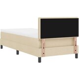  Postelja boxspring z vzmetnico krema 80 x 200 cm blago, (5000023008) | Shoptok.si
