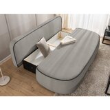 Ropez Crna/siva baršunasti sklopiva/s prostorom za odlaganje sofa 210 cm Saga – | shoptok.hr