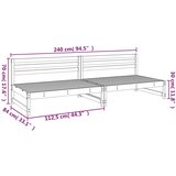 vidaXL Vrtni sredinski kavč 2 kosa 120x80 cm impregnirana borovina | Shoptok.si