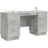  Miza s polico Betonsko siva 142,5 x 50 x 75 cm Inženirski les, (5000283176) | Shoptok.si