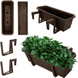 KADAX Balkonski cvetlični lonec, cvetlični lonec 50 cm, ročaji, stojalo, balkonska ograja, (5000352906) | Shoptok.si
