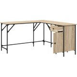 Radni stol boja hrasta sonome 141x141x75 cm konstruirano drvo | shoptok.hr