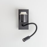  Brilagi - LED zidna lampa NUBILA 1xE27/25W/230V+LED/3W crna/svetlo braon | Eponuda.com