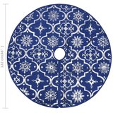  Luksuzna podloga za božićno drvce s čarapom plava 122cm tkanina | Eponuda.com