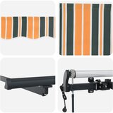  Skrovita tenda Zelena i žuta 500 × 300 cm Tkanina i Aluminij | shoptok.hr