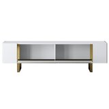 Hanah home tv polica yildiz white gold