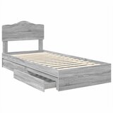 Krevet s od storage Siva Sonoma 70 x 190 cm Konstruirano drvo | Eponuda.ba