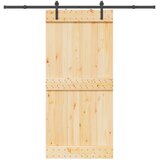  Klizna vrata NARVIK Prirodna i crna 95 x 210 cm (213,5 cm) | shoptok.hr