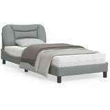 vidaXL Okvir kreveta s LED svjetlima svjetlosivi 90x200 cm od tkanine Cijene