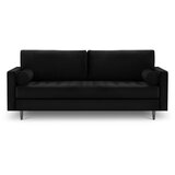 Milo Casa crna baršunasta sofa Santo, 219 cm Cijene