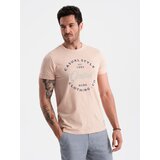 Ombre Men's printed t-shirt Casual Style - pale rose | shoptok.hr