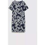 Moodo Women's dress - navy blue, floral pattern Cijene