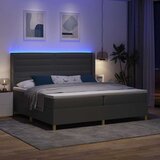  Krevet s opruga kutije s madracem Siva 200 x 200 cm tkanina | shoptok.hr
