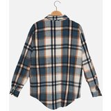 Trendyol Blue Plaid Oversize/Creature Woven Shirt | Eponuda.ba