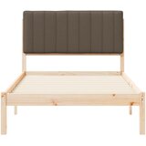  Krevetni okvir s tapiciranim uzglavljem Sivo-smeđa 100 x 200 cm | shoptok.hr