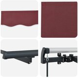 Tenda na ručno uvlačenje bordo 600 x 300 cm | shoptok.hr