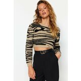 Trendyol Sweater - Brown - Regular fit Cene