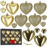  Ca0958 set božićnih kuglica u obliku srca 16 kom. | shoptok.hr